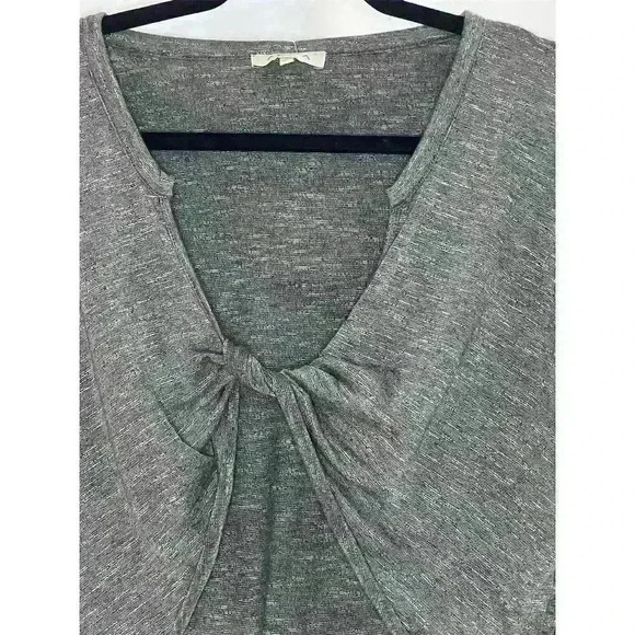 ACOA Women's Gray Twist Front Long Sleeve Blouse Size L - Picture 2 of 15